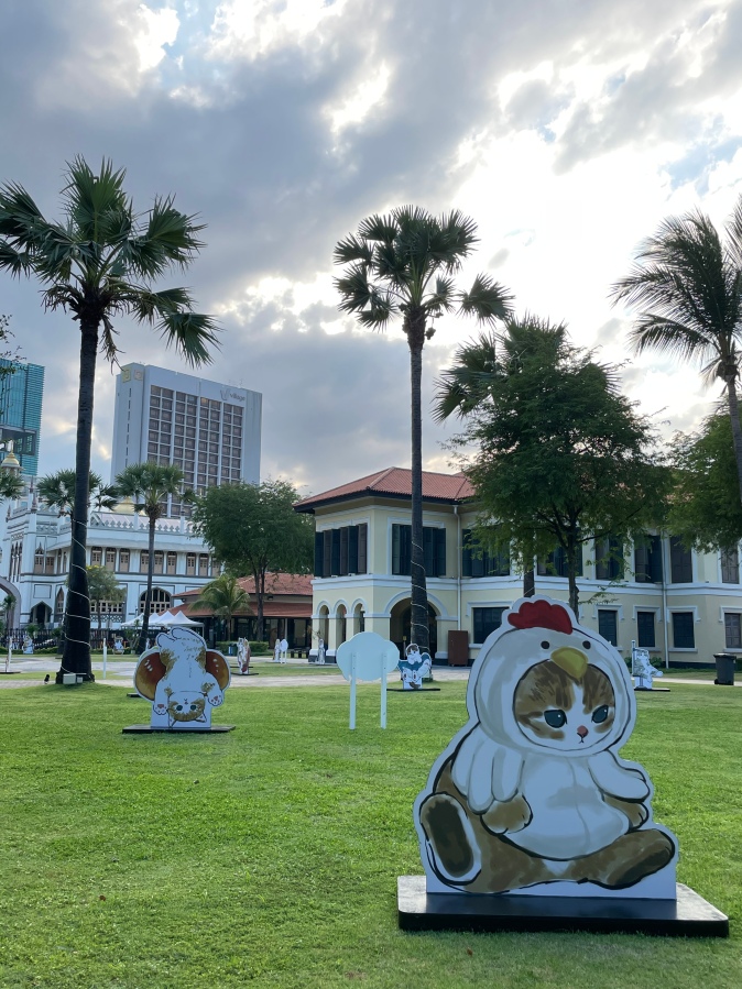 More adorable cat standees at Paw-verb on the Lawn at Malay Heritage Centre with illustrations by Juno of mofu_sand.